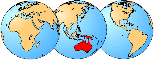 distribution of living members of the family Myobatrachinae